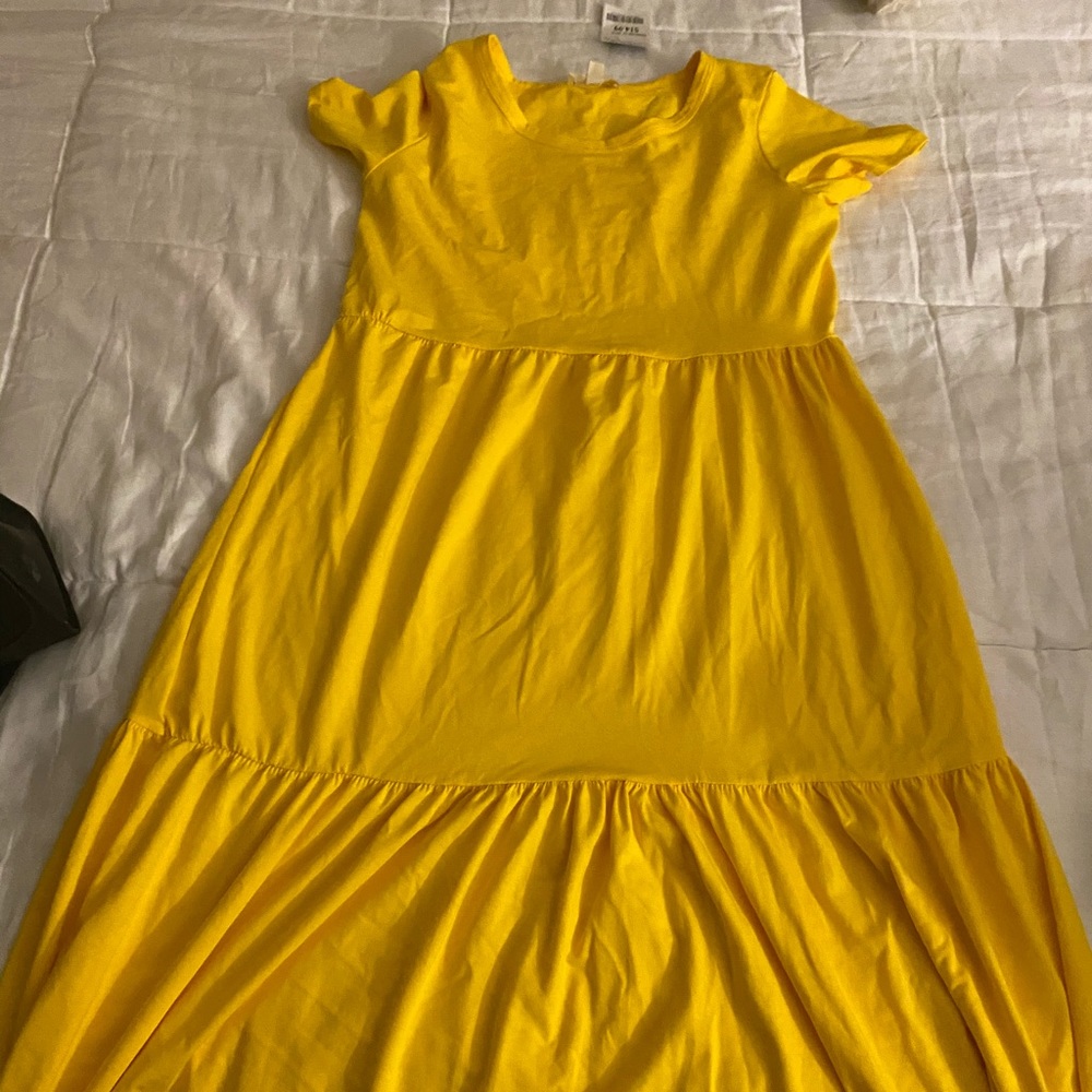 Yellow maxi dress